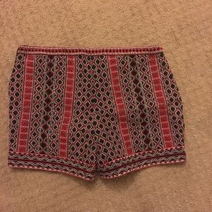Boho Style Black & Red shorts